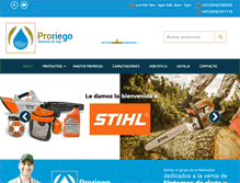 Tablet Screenshot of pro-riego.com